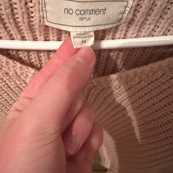 No Comment Women's Cowl Neck Sweater in Cream - Picture 2 of 2